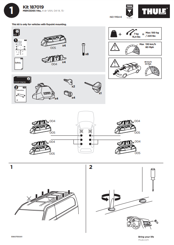 manual kit thule 1870019
