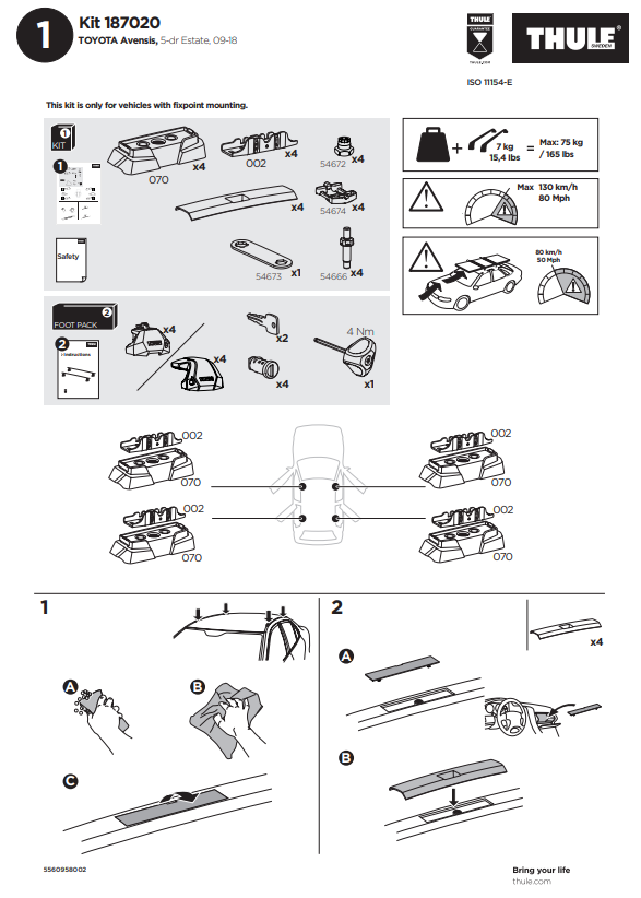 manual kit thule 1870020 1