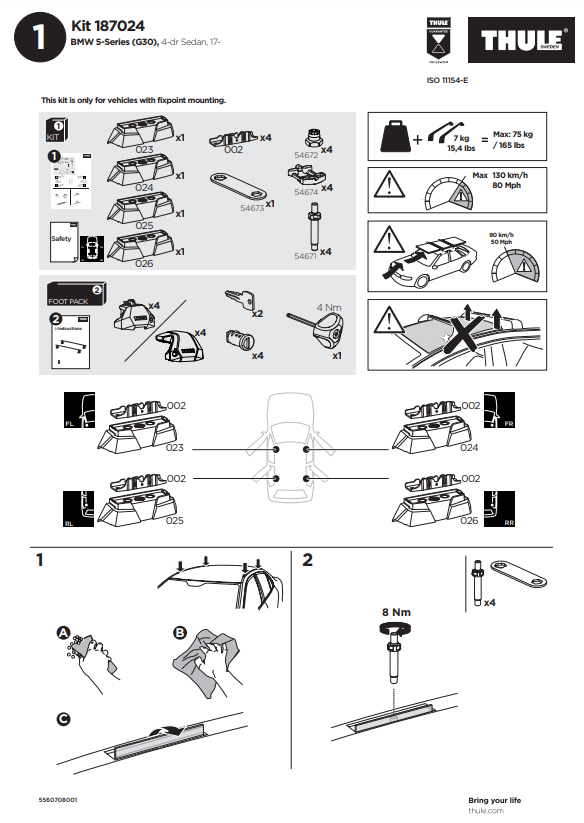 manual kit thule 1870024
