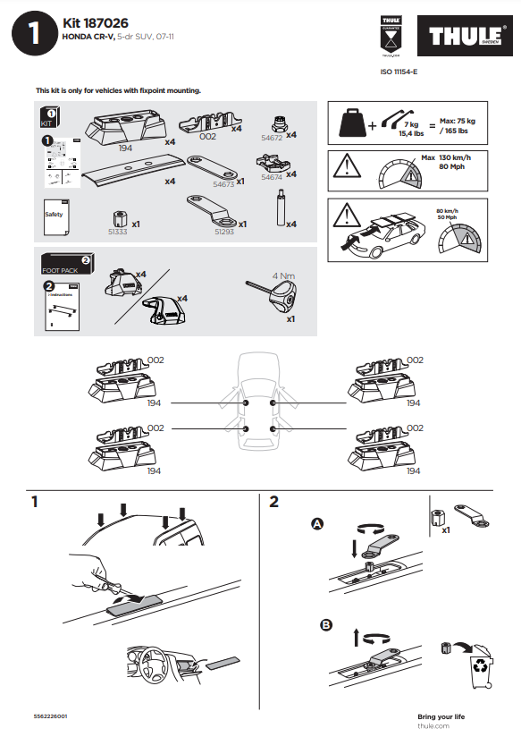 manual kit thule 1870026 1