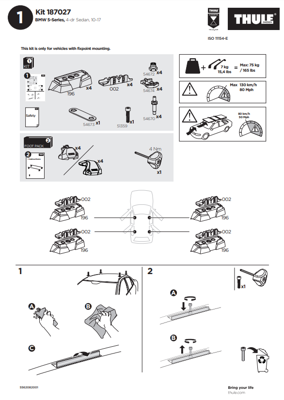 manual kit thule 1870027 1