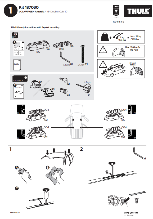 manual kit thule 1870030 1