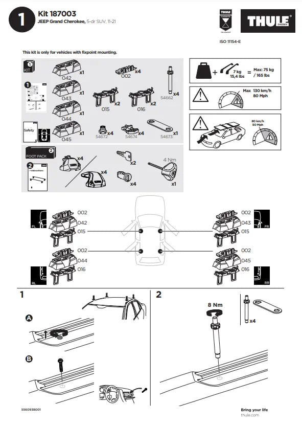 manual kit thule 187003