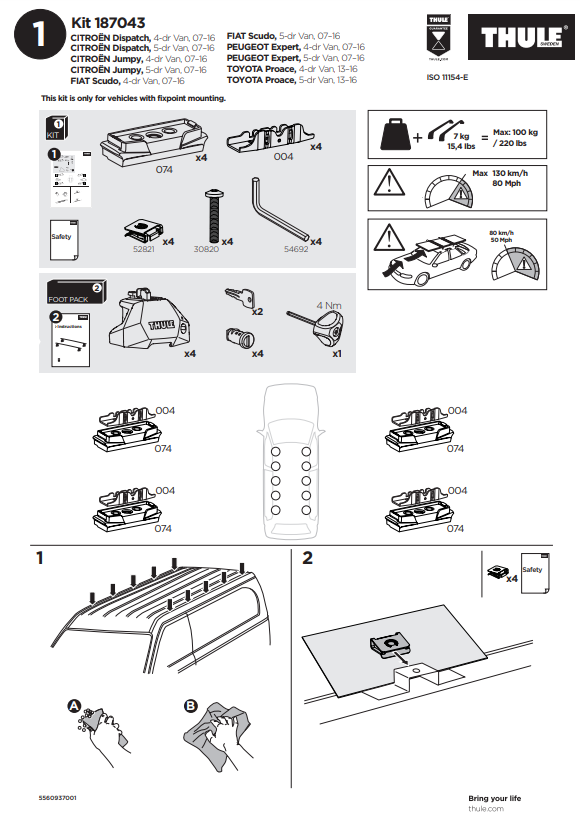manual kit thule 1870043 1