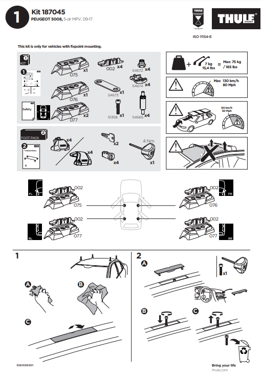 manual kit thule 1870045 1