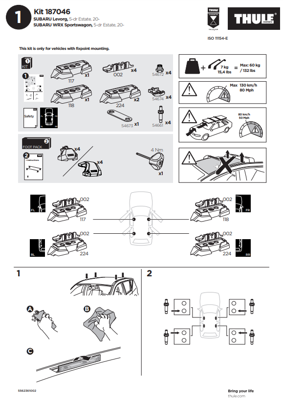 manual kit thule 1870046