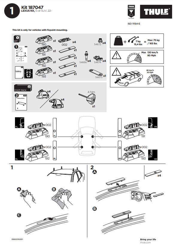 manual kit thule 1870047 1