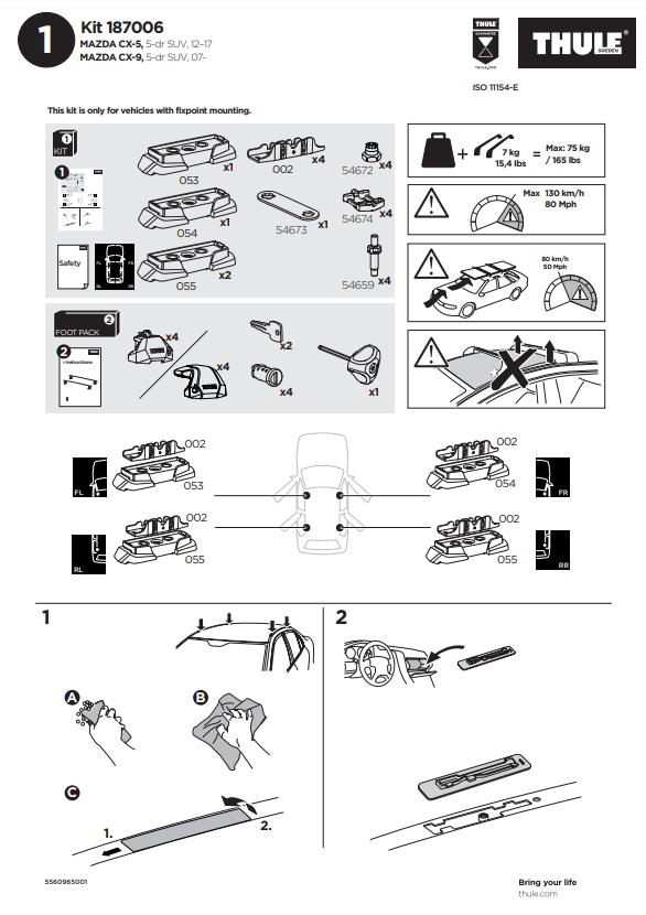 manual kit thule 187006