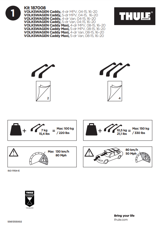 manual kit thule 187008 1