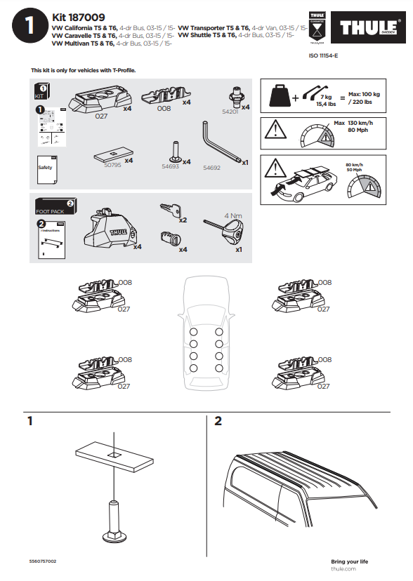 manual kit thule 187009