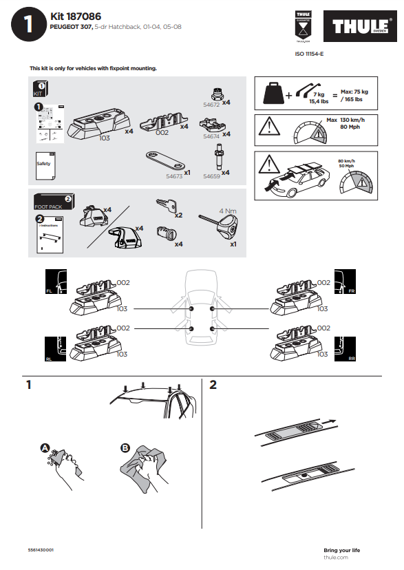 manual kit thule 187086 3
