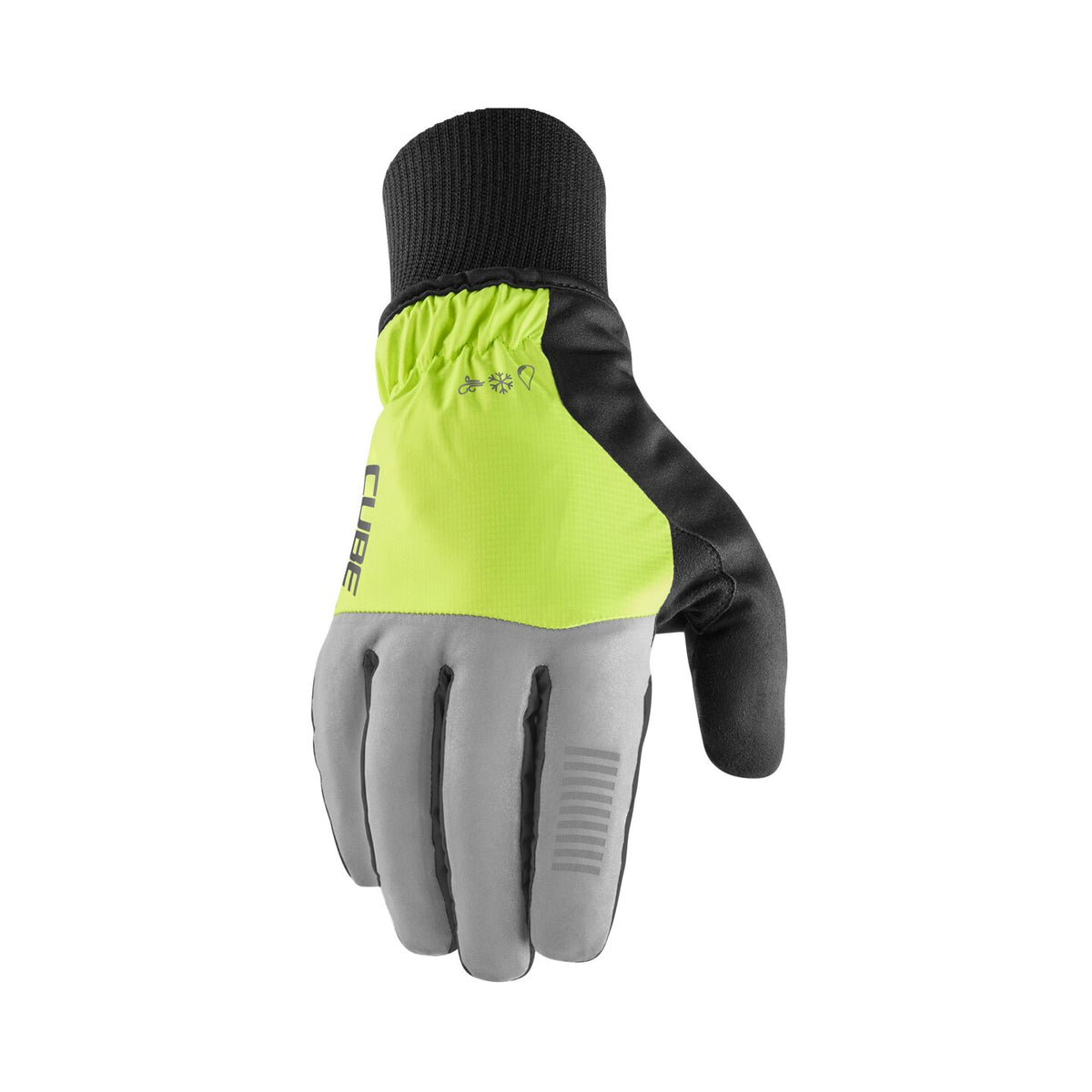 Manusi CUBE Gloves Winter Long Finger x NF Grey/Yellow