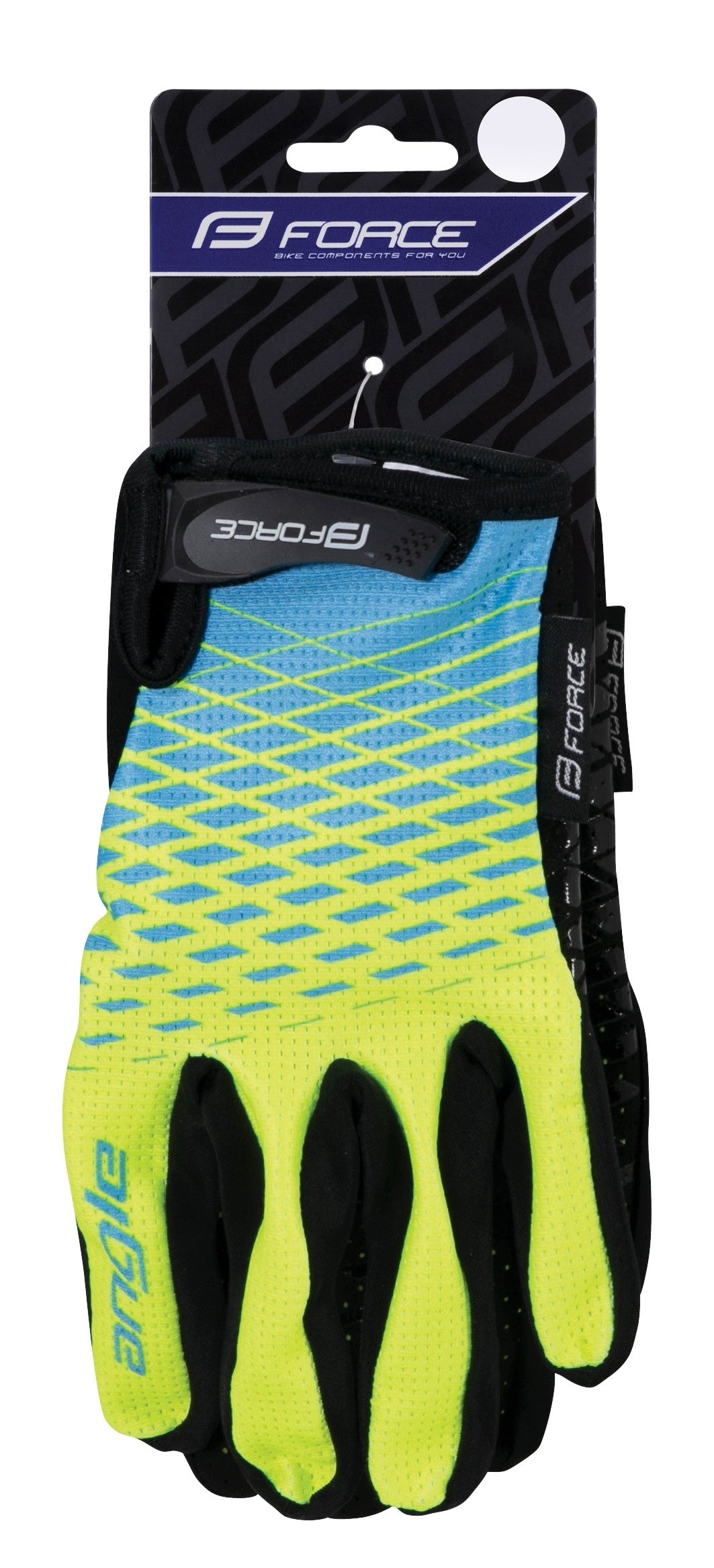 Manusi Force MTB Angle, fluo/albastru XS