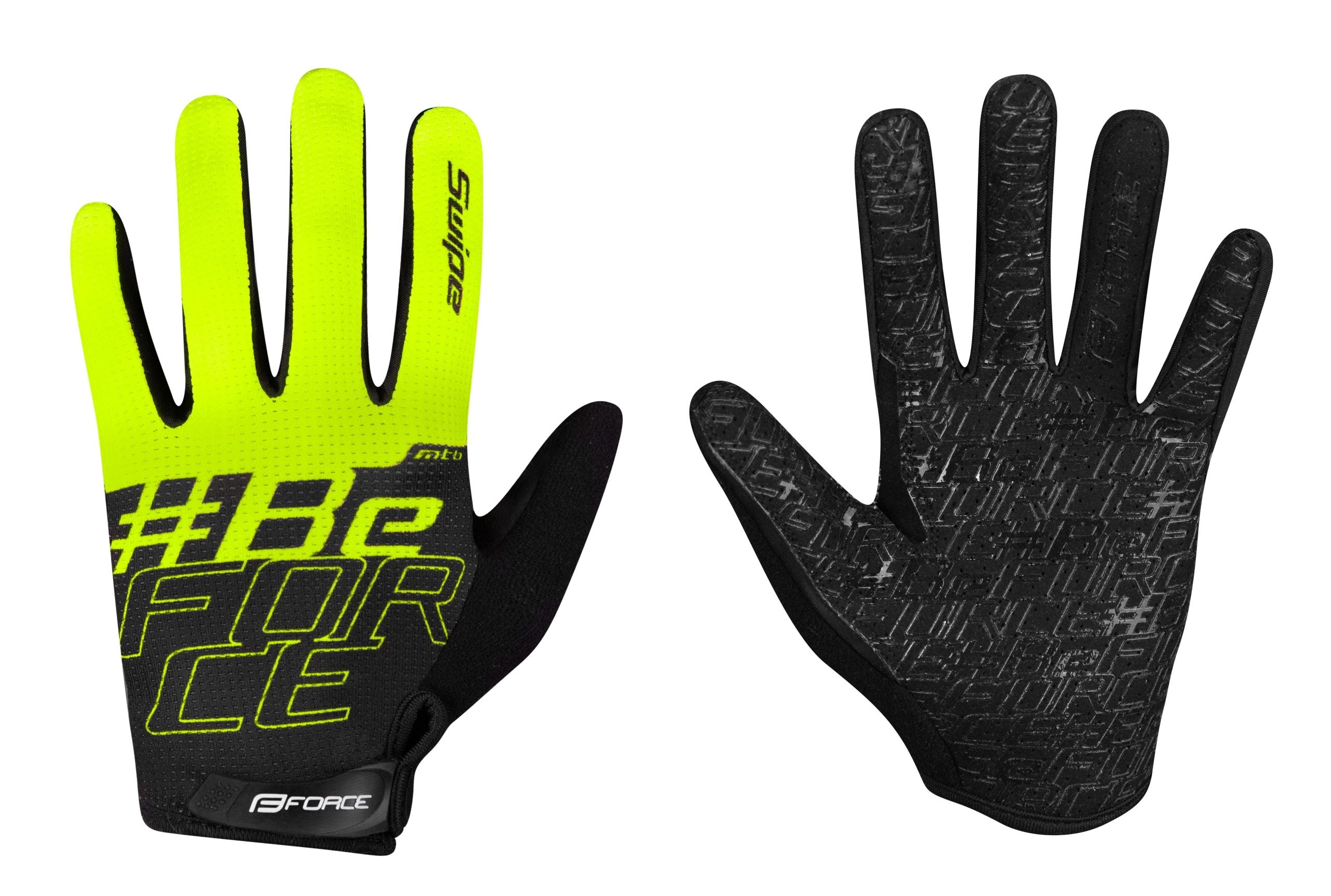 Manusi Force MTB SWIPE, Negru/Verde fluo M