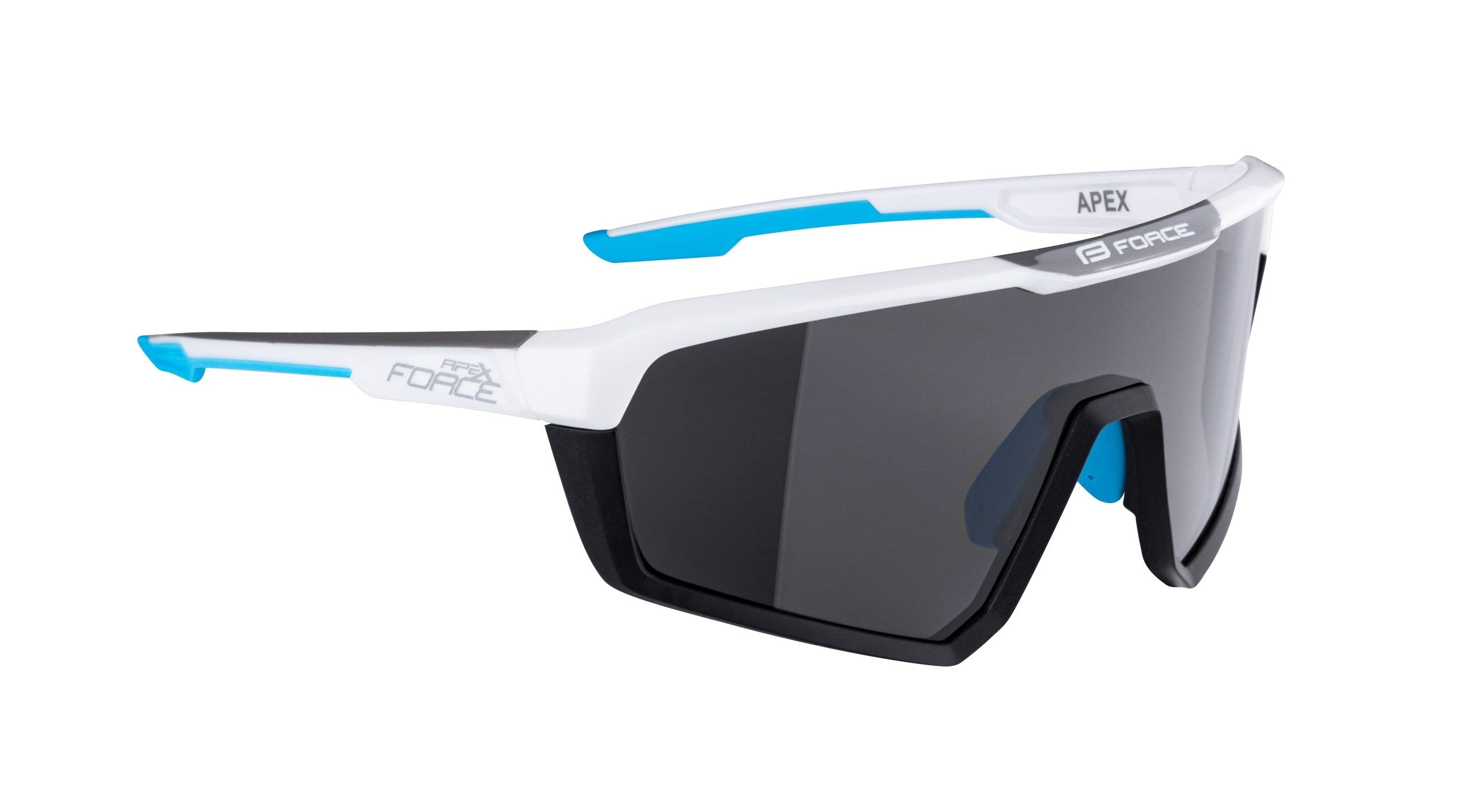 Ochelari Force Apex, lentila negru contrast, alb/gri