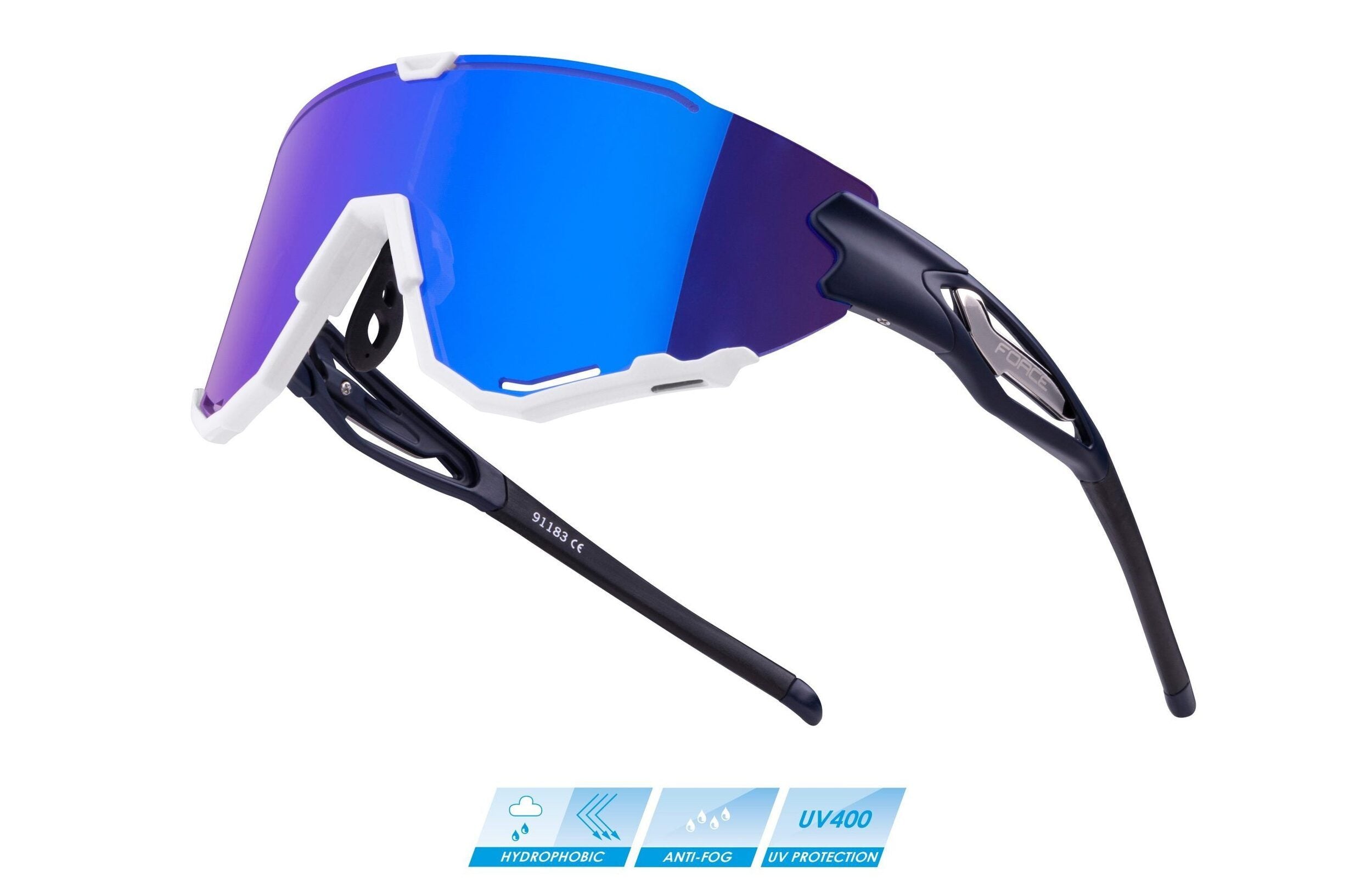 ochelari force creed lentila revo albastra albastru alb scaled