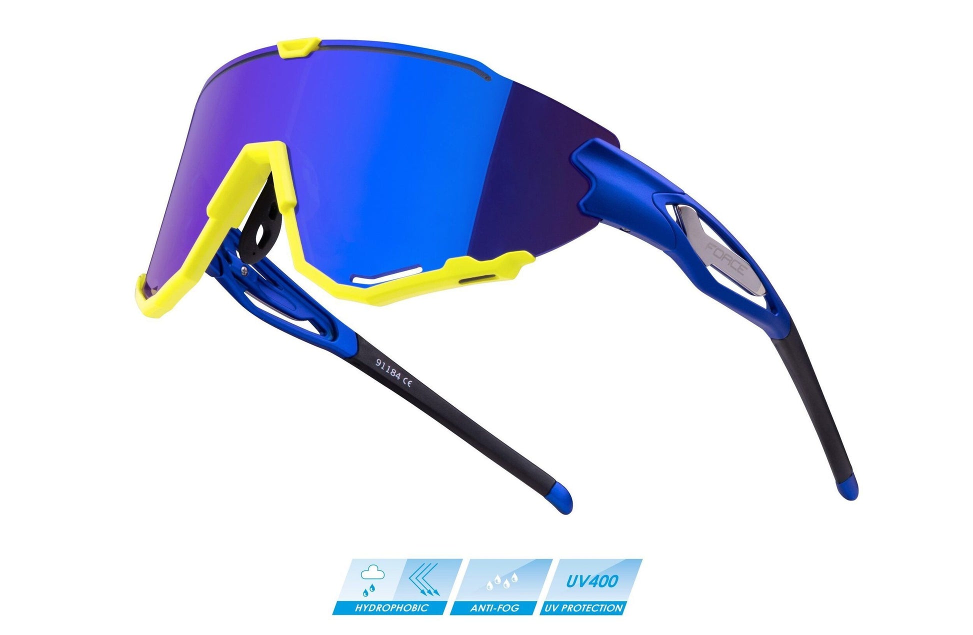 ochelari force creed lentila revo albastra albastru fluo scaled