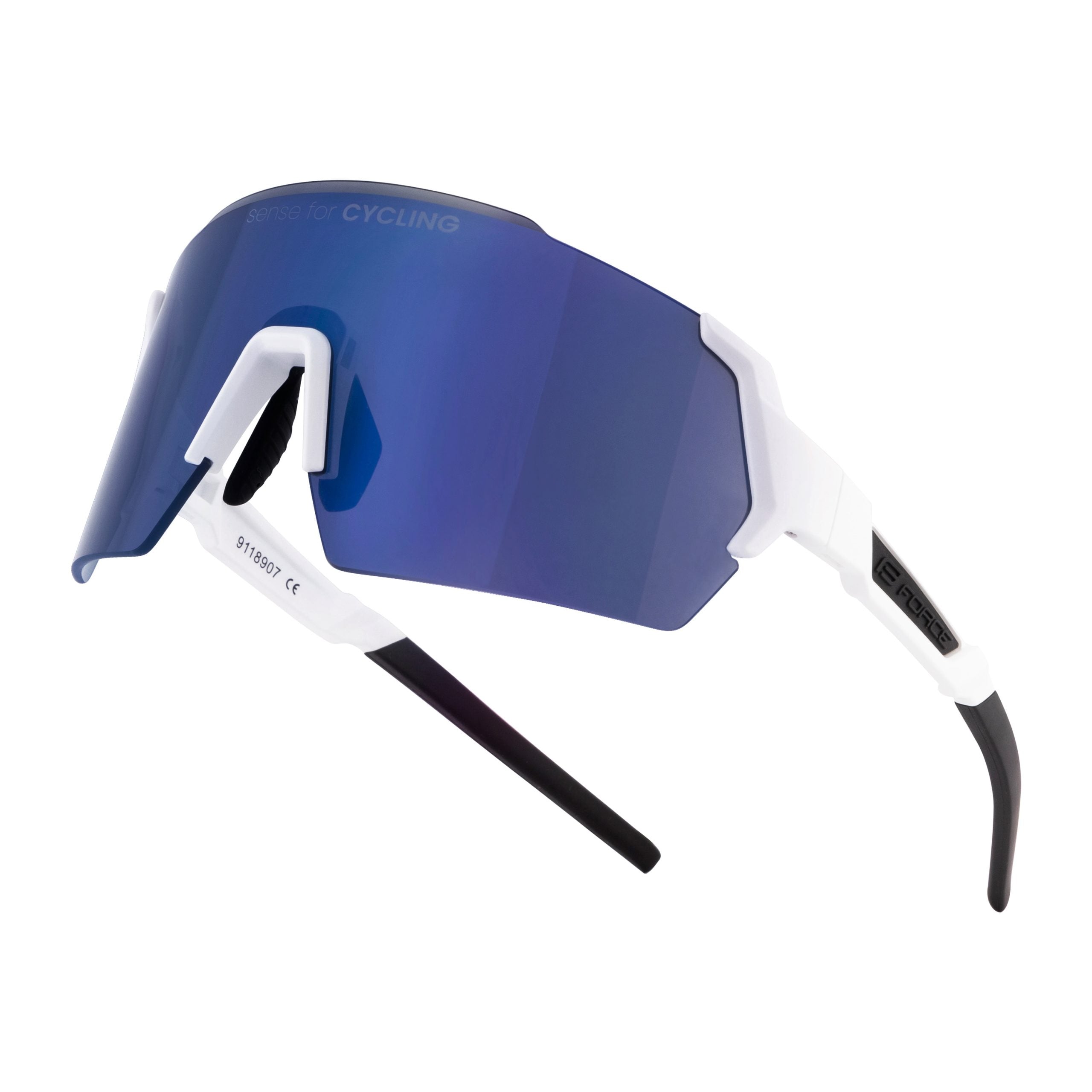 Ochelari Force Electra Albi, lentile albastre