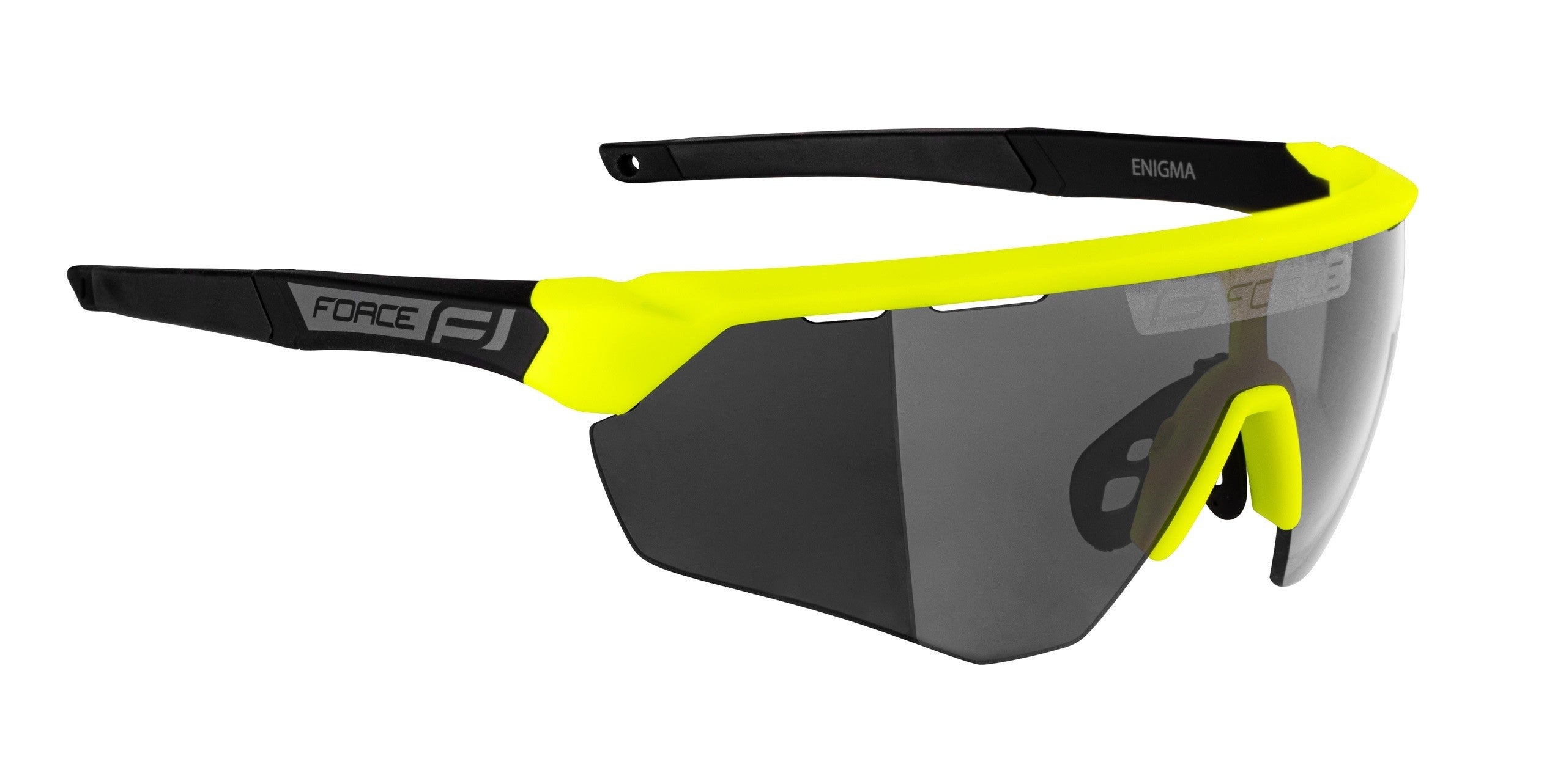 Ochelari Force Enigma, lentila neagra, fluo/negru mat