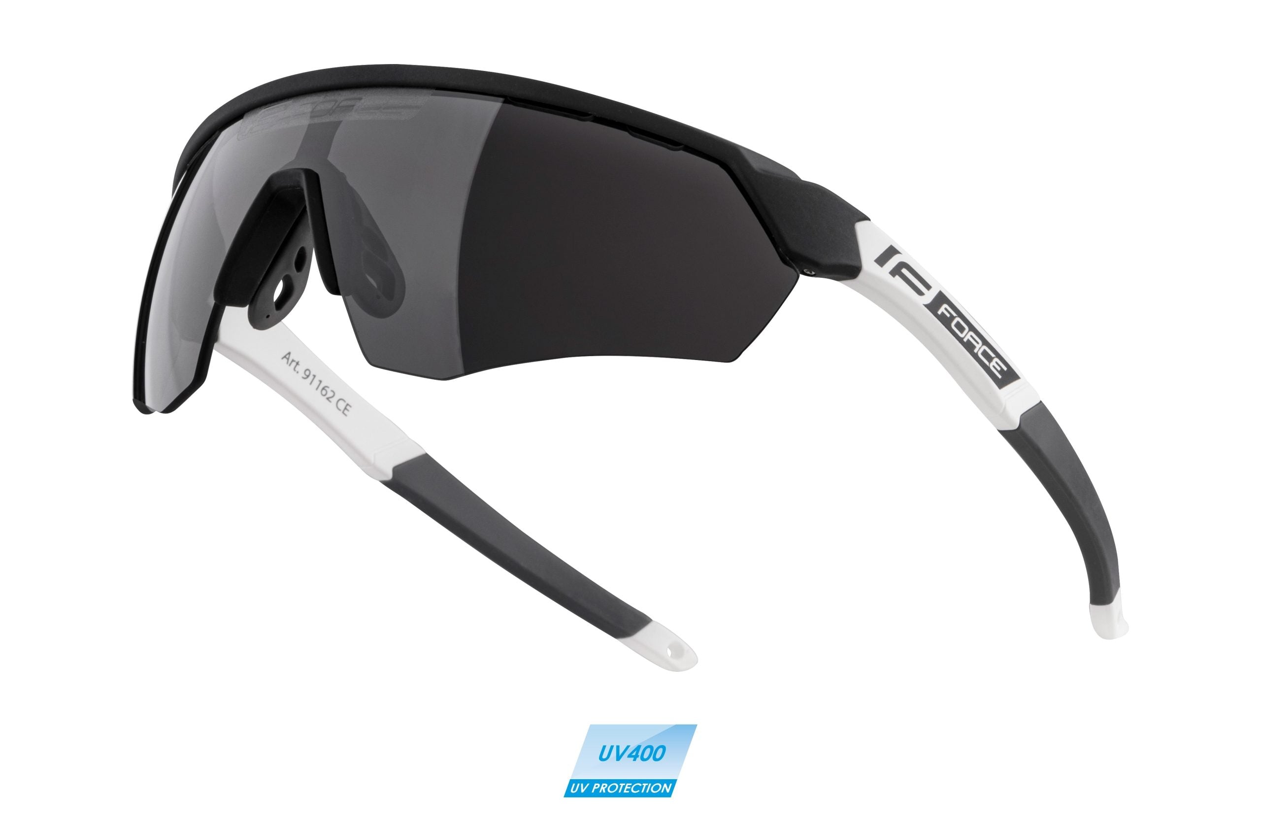 Ochelari Force Enigma, lentila neagra, negru/alb mat