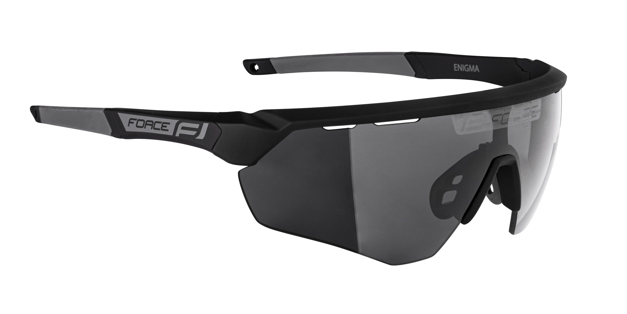 Ochelari Force Enigma, lentila neagra, negru/gri mat