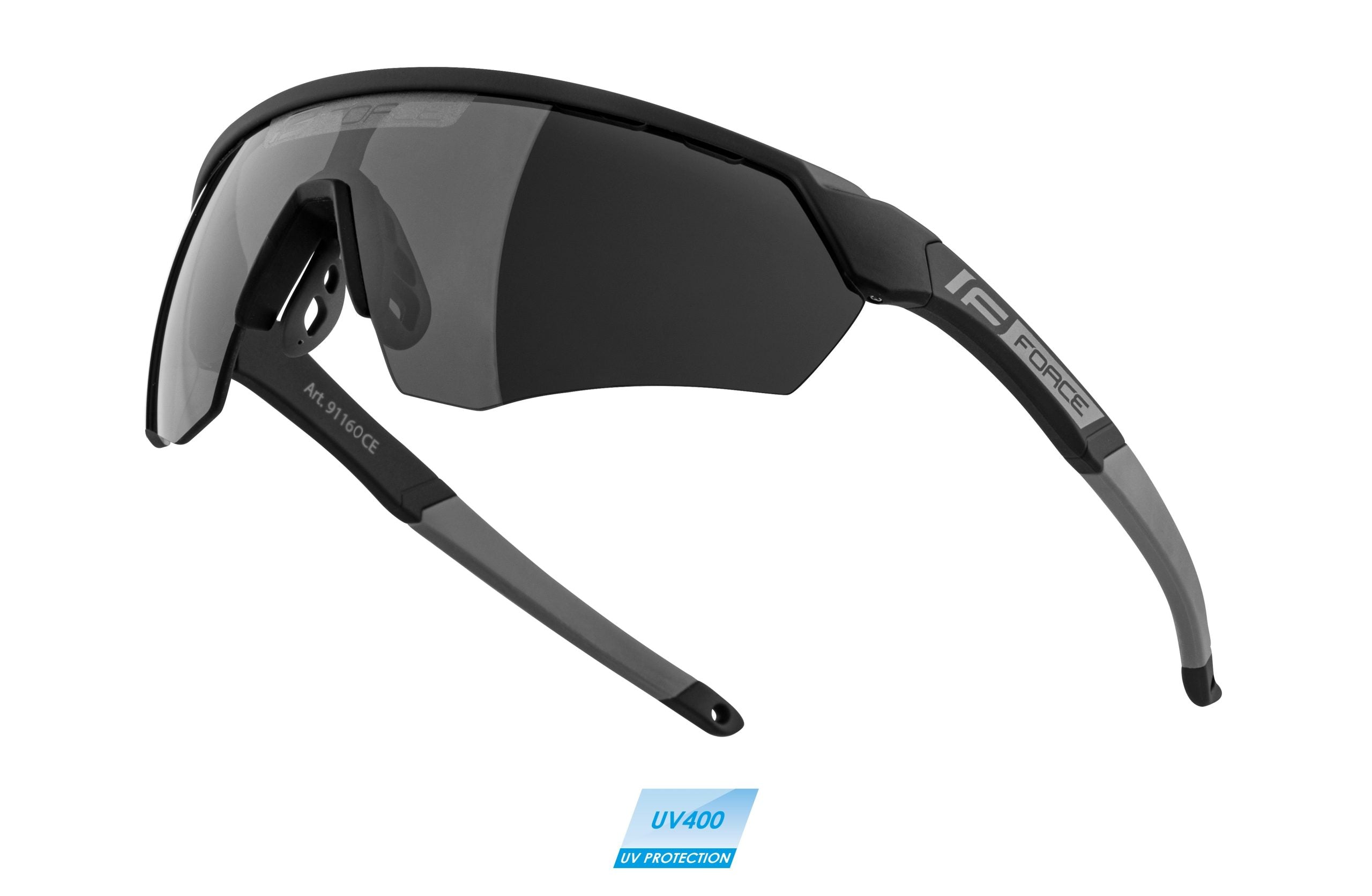 Ochelari Force Enigma, lentila neagra, negru/gri mat