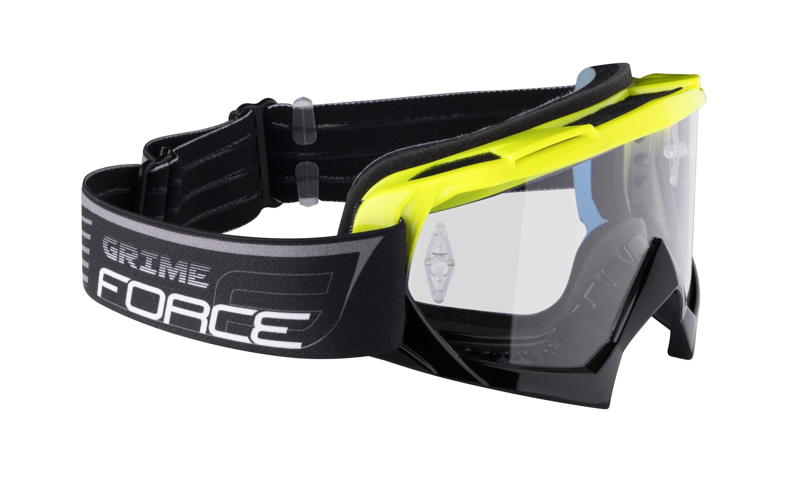 Ochelari Force GRIME negru-fluo lentile transparente + 10 tear offs