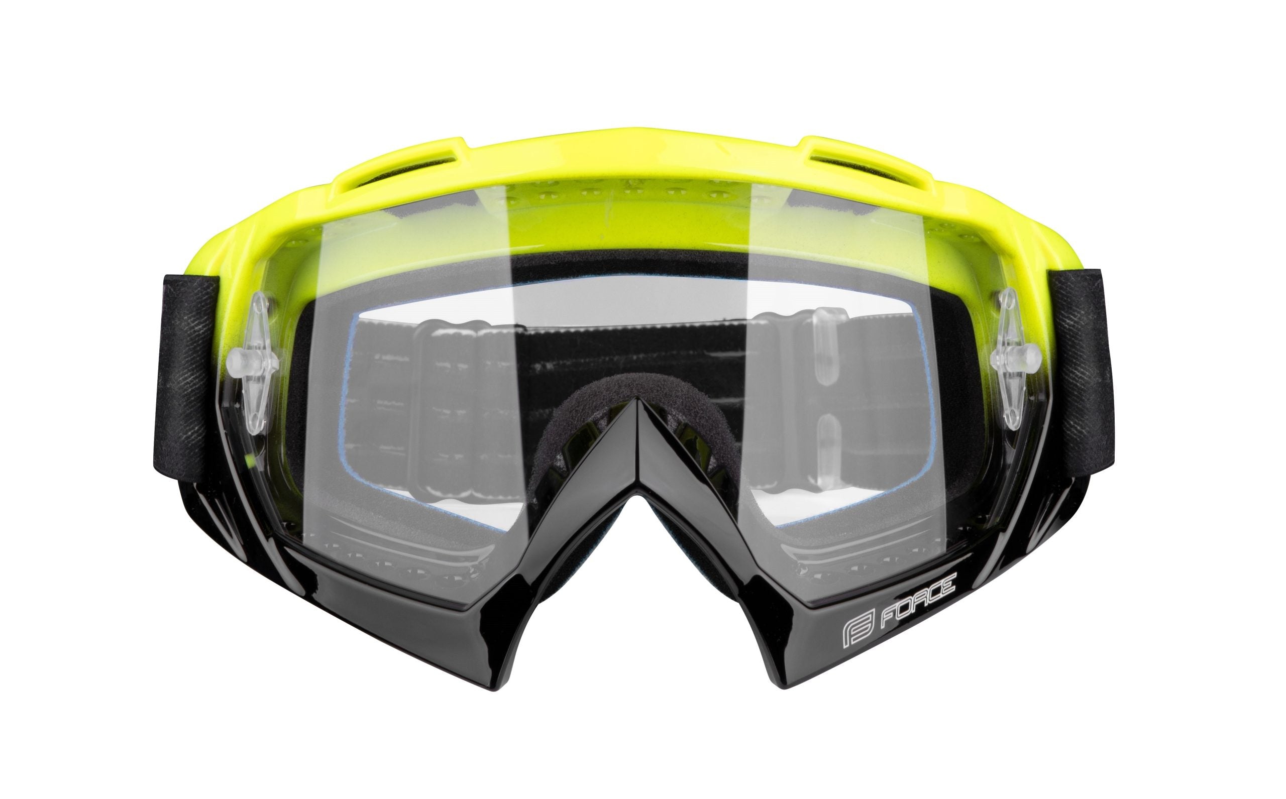 Ochelari Force GRIME negru-fluo lentile transparente + 10 tear offs