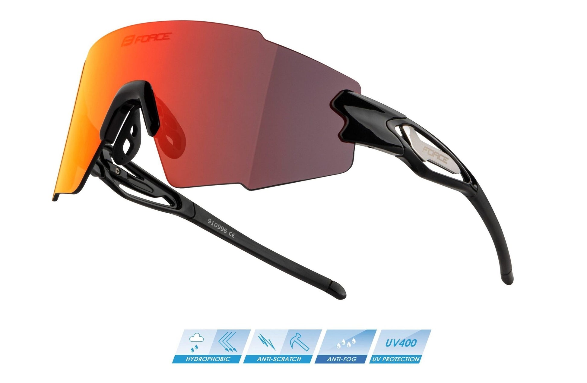 ochelari force mantra negri lentile rosii scaled