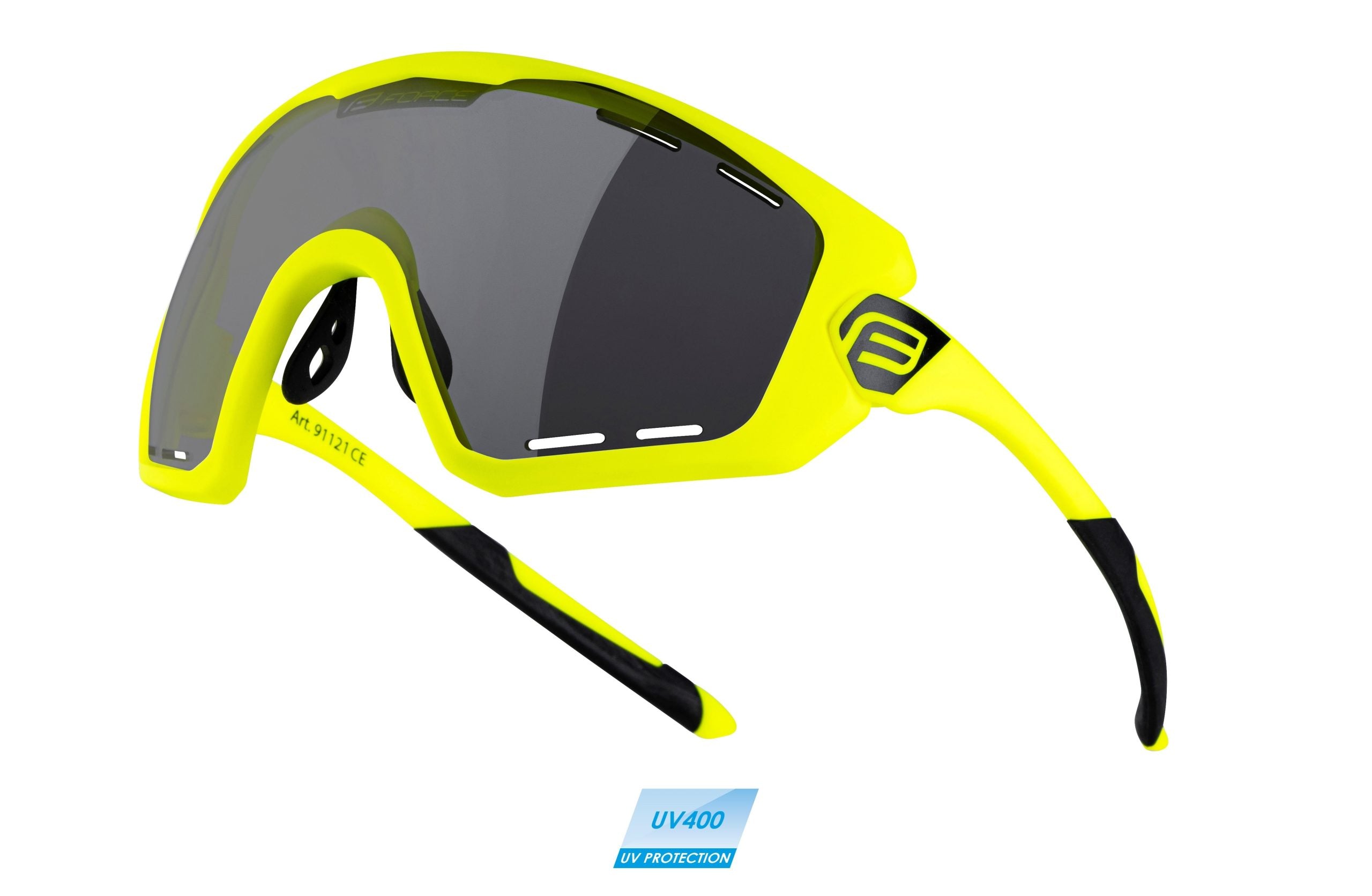 Ochelari Force Ombro Plus, lentila negru laser, fluo mat