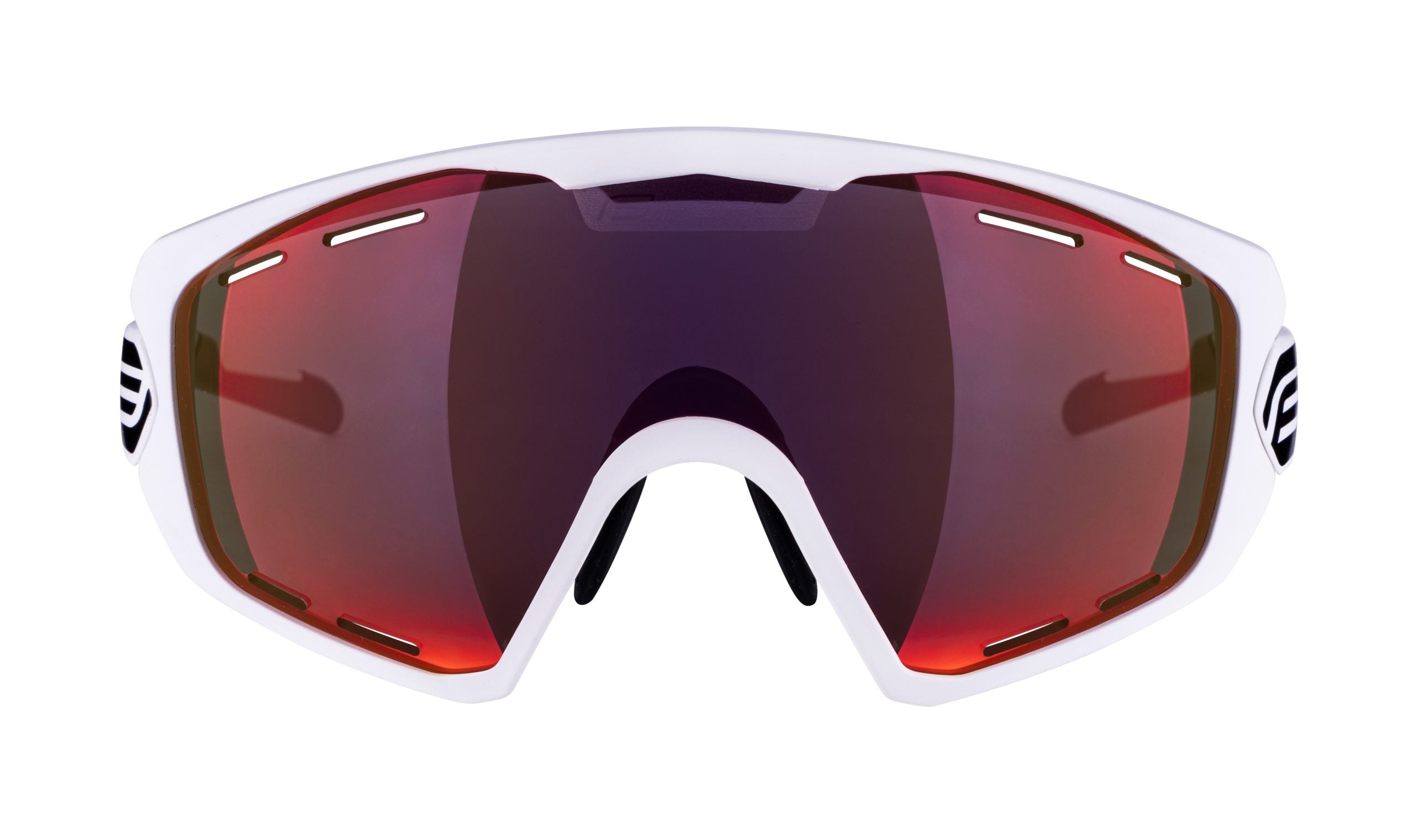 Ochelari Force Ombro Plus, lentila rosie, alb mat