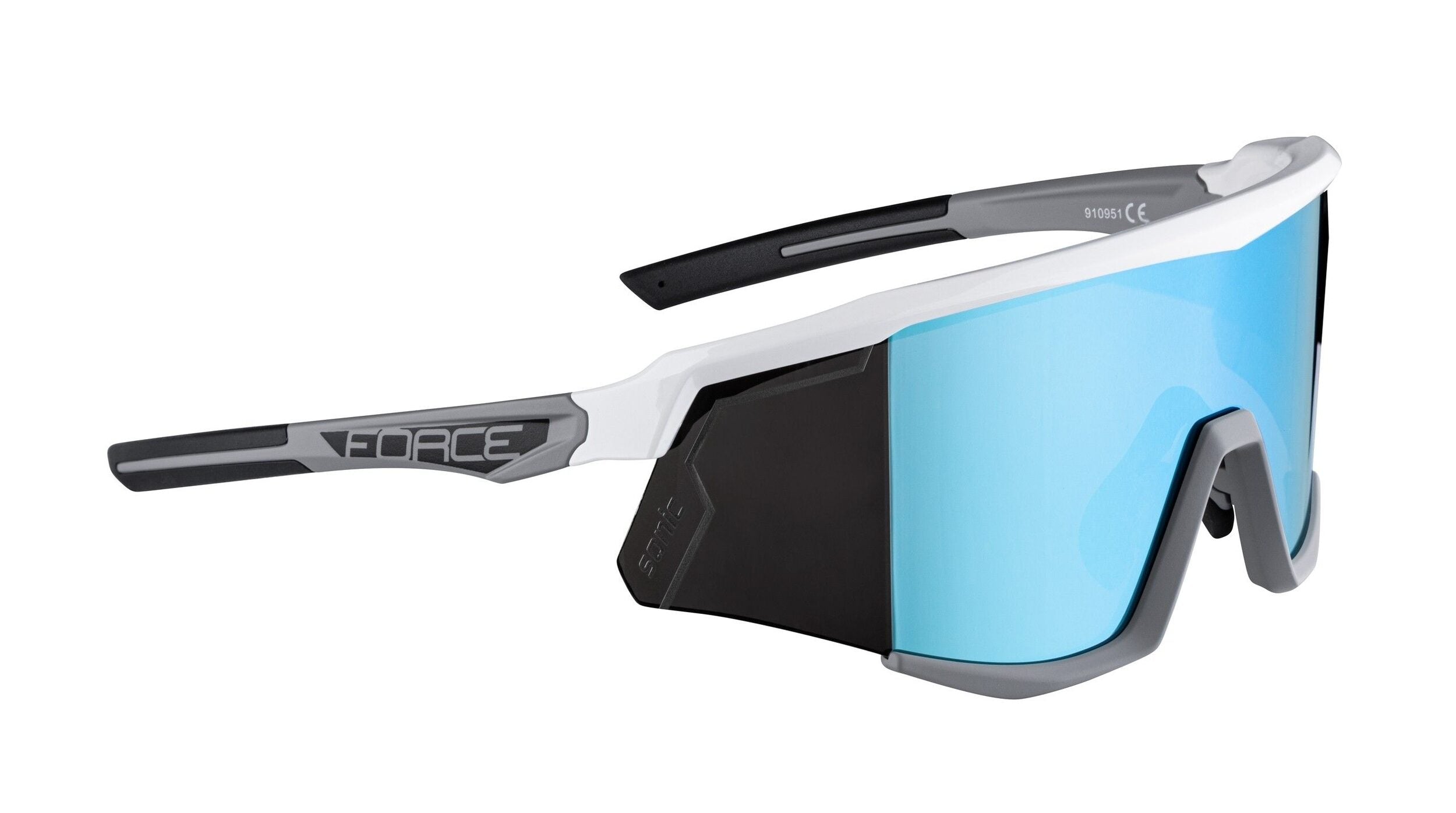 ochelari force sonic lentila albastra oglinda alb gri 2