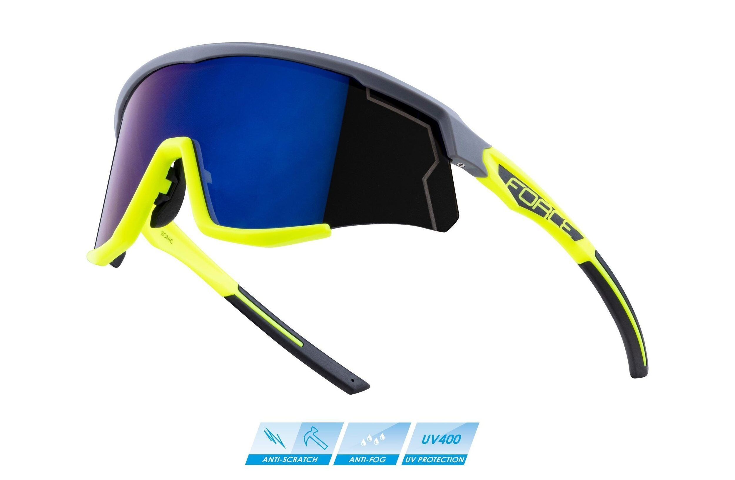 ochelari force sonic lentila albastra oglinda gri fluo scaled