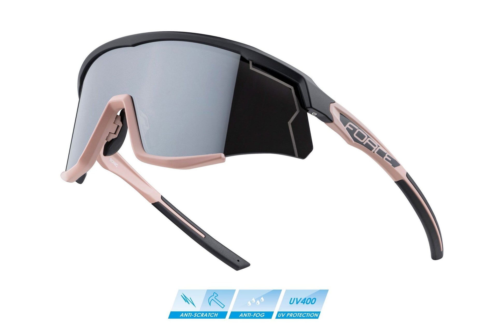 ochelari force sonic lentila argintie oglinda negru bronz scaled