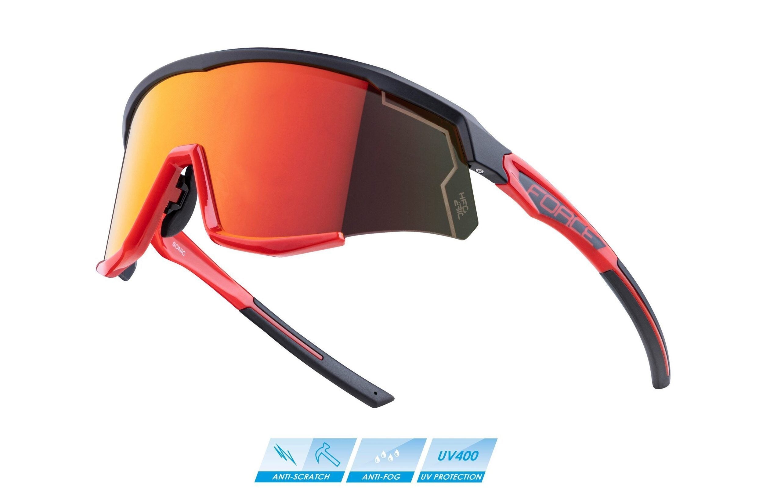 ochelari force sonic lentila rosie oglinda negru rosu scaled