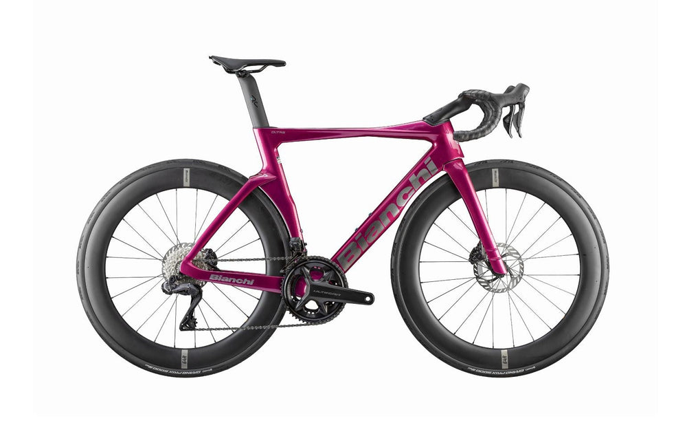 Bicicletă șosea Bianchi OLTRE COMP – 105 Di2 12sp – 2027 — Burgundy / Logo cromat