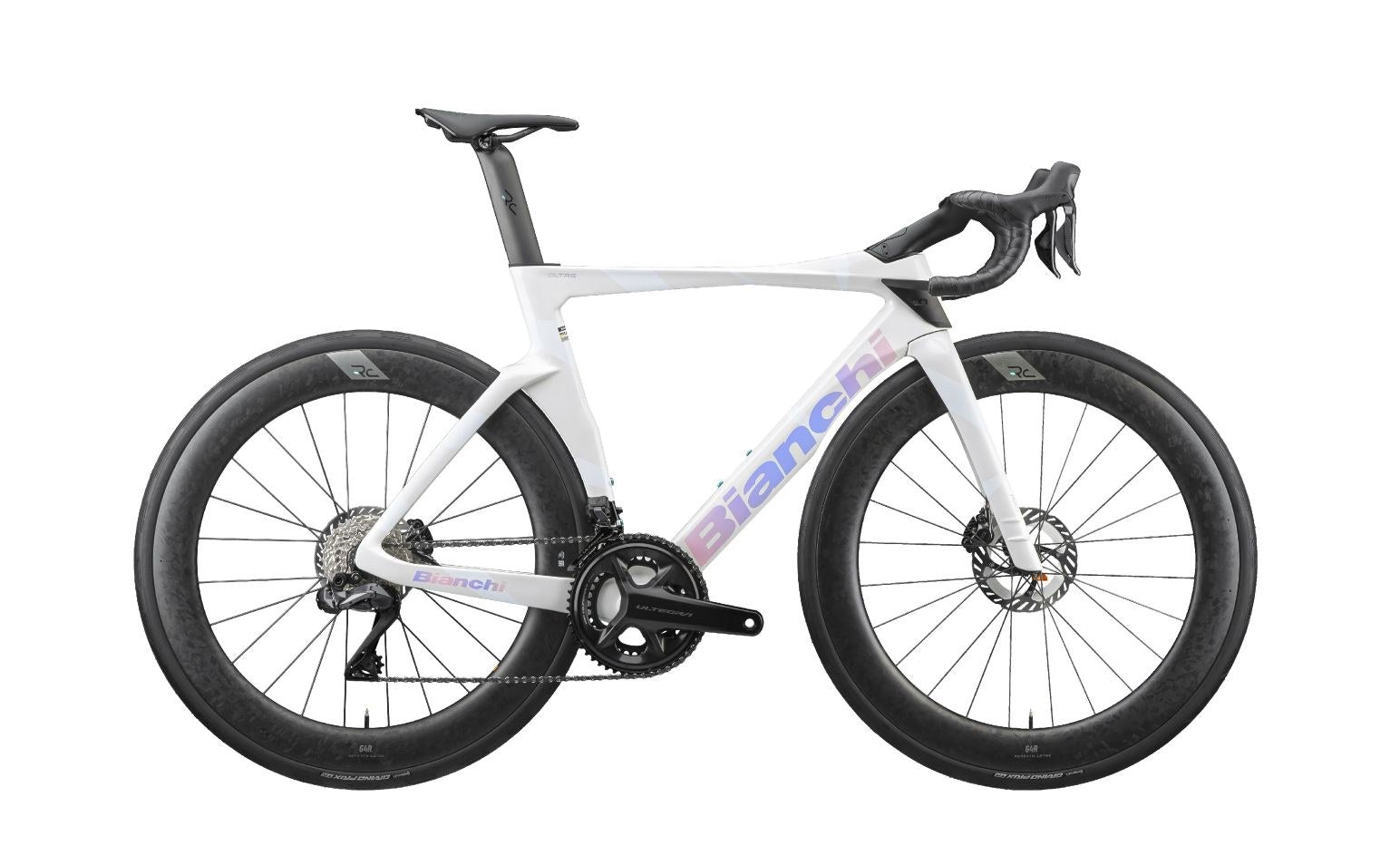 Bianchi Oltre Pro 2027 - Bianco California perlato / Logo roz-albastru