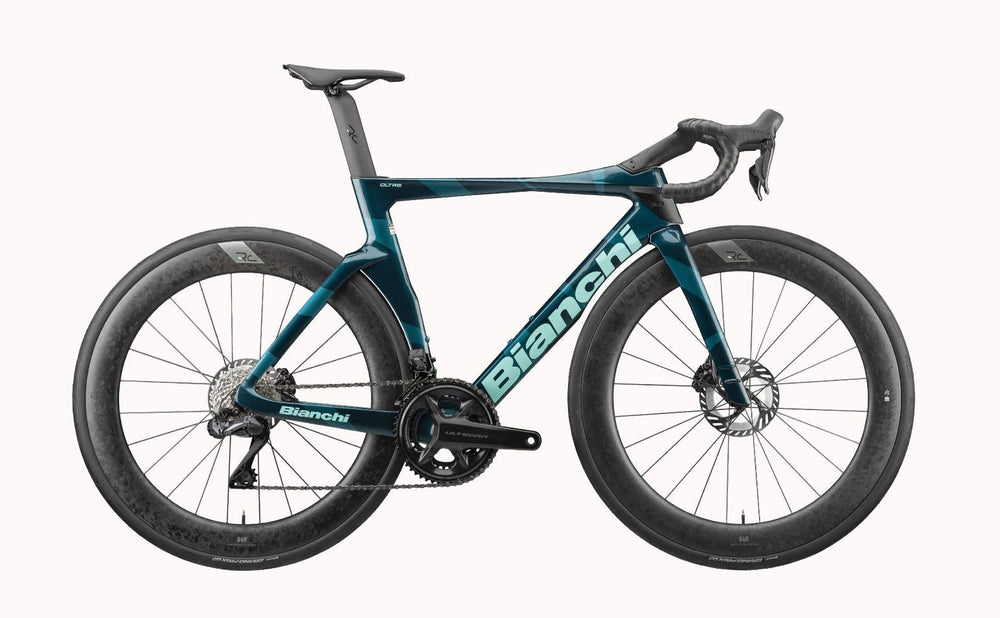 Bicicletă șosea Bianchi OLTRE PRO – Ultegra Di2 12sp – 2027 — Celeste Notte / Celeste metallico / Logo CK16