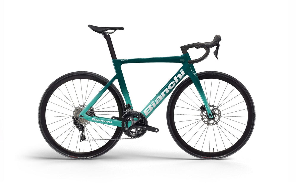 Bicicletă șosea Bianchi OLTRE RACE – 105 / 105 Di2 12sp – 2027 — Alba Celeste / Celeste Notte / Logo alb