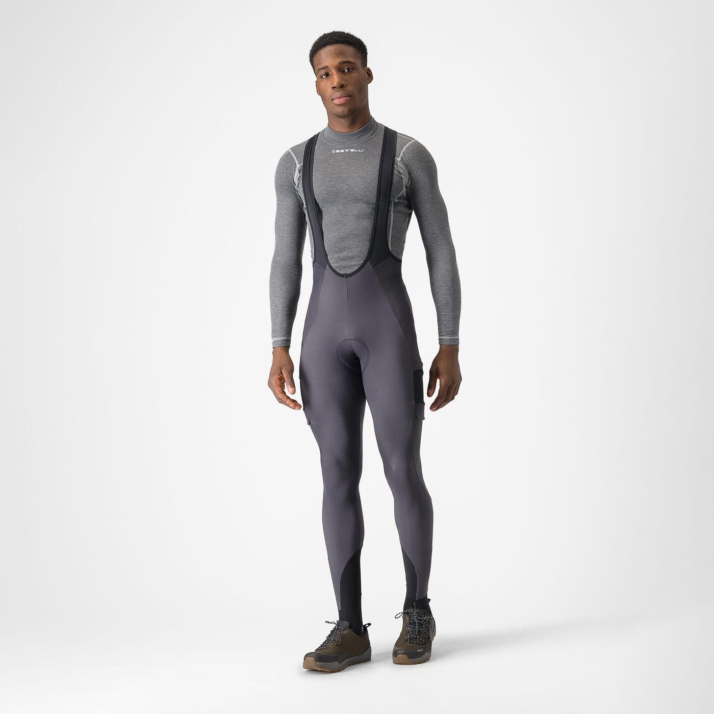 pantalon lungi cu bretele castelli unlimited trail antracit l 6