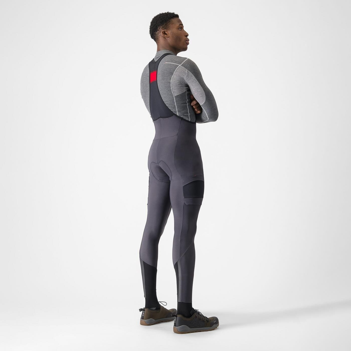 pantalon lungi cu bretele castelli unlimited trail antracit m 8