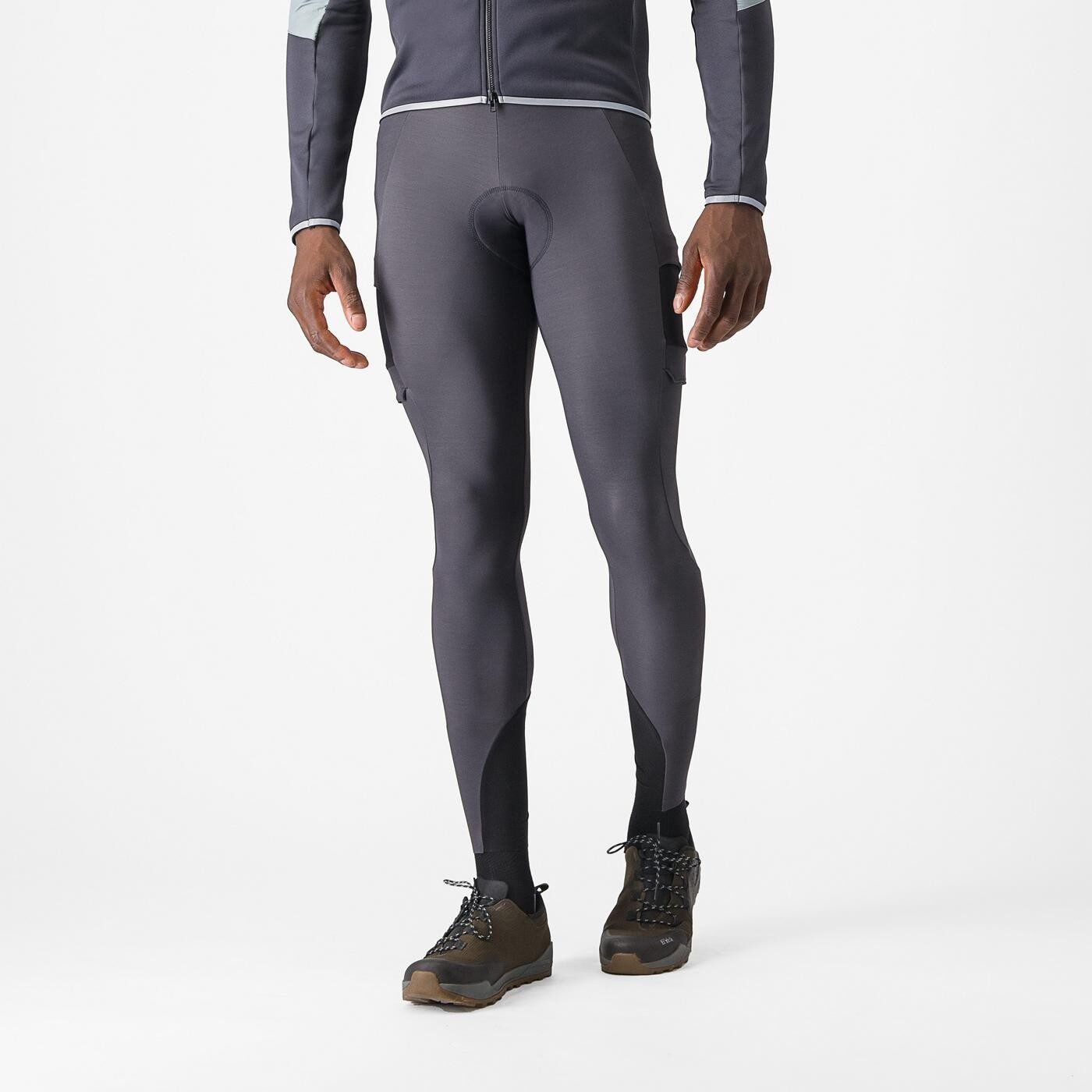 pantalon lungi cu bretele castelli unlimited trail antracit m