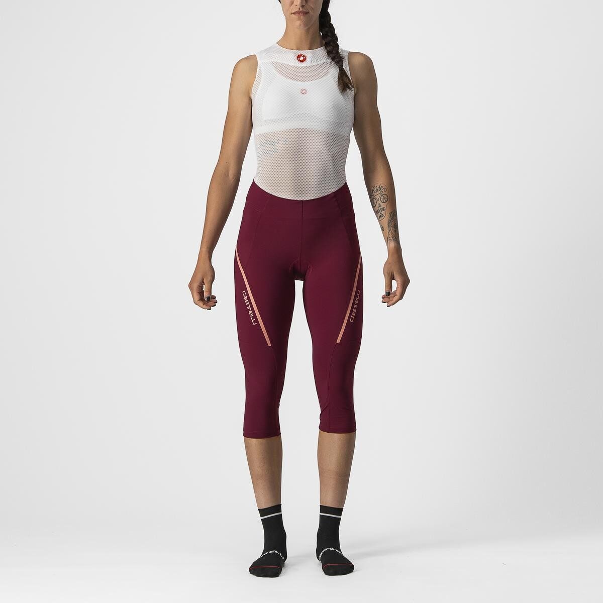 pantaloni 3 4 castelli velocissima 3 knicker de dama visiniu roz m
