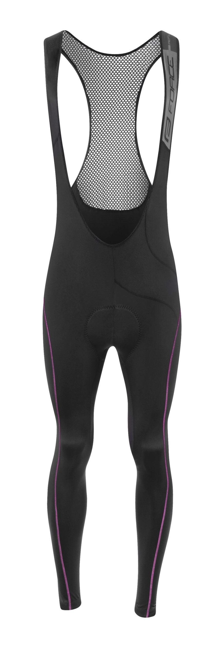 Pantaloni cu bretele si bazon Force Bright negri XL