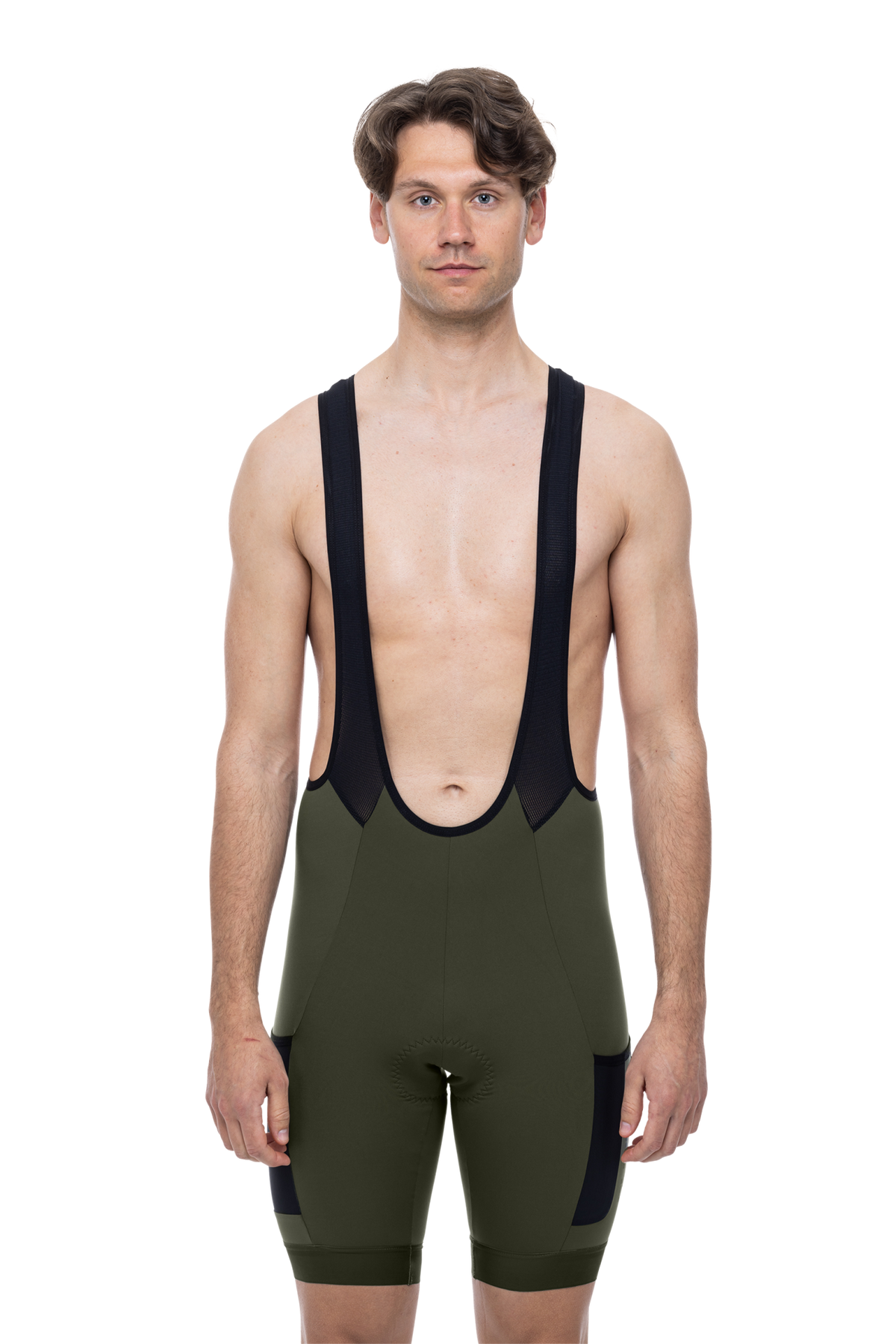Pantaloni CUBE Blackline Bib Shorts Cargo Olive