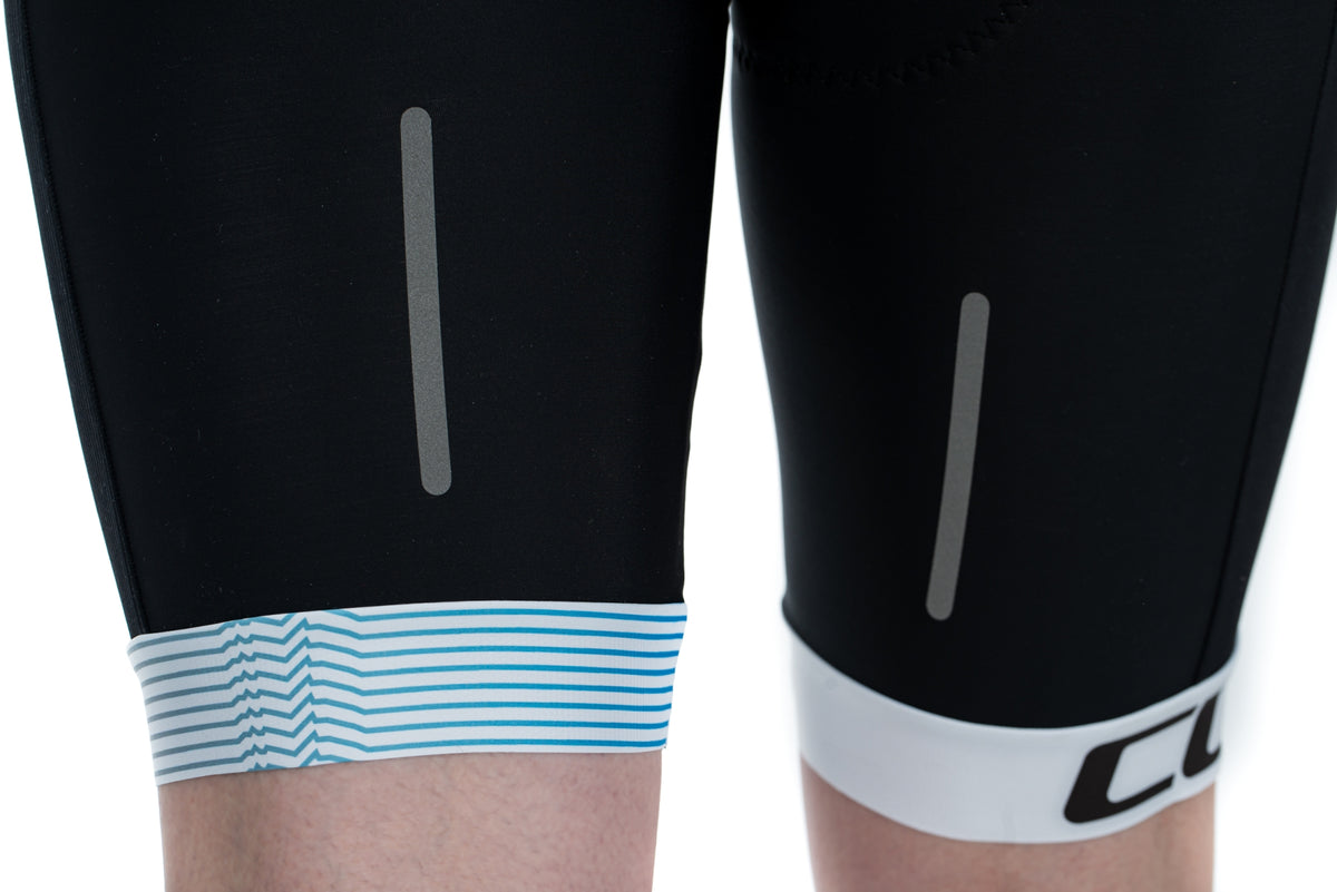 Pantaloni CUBE Teamline Bib Shorts Black White