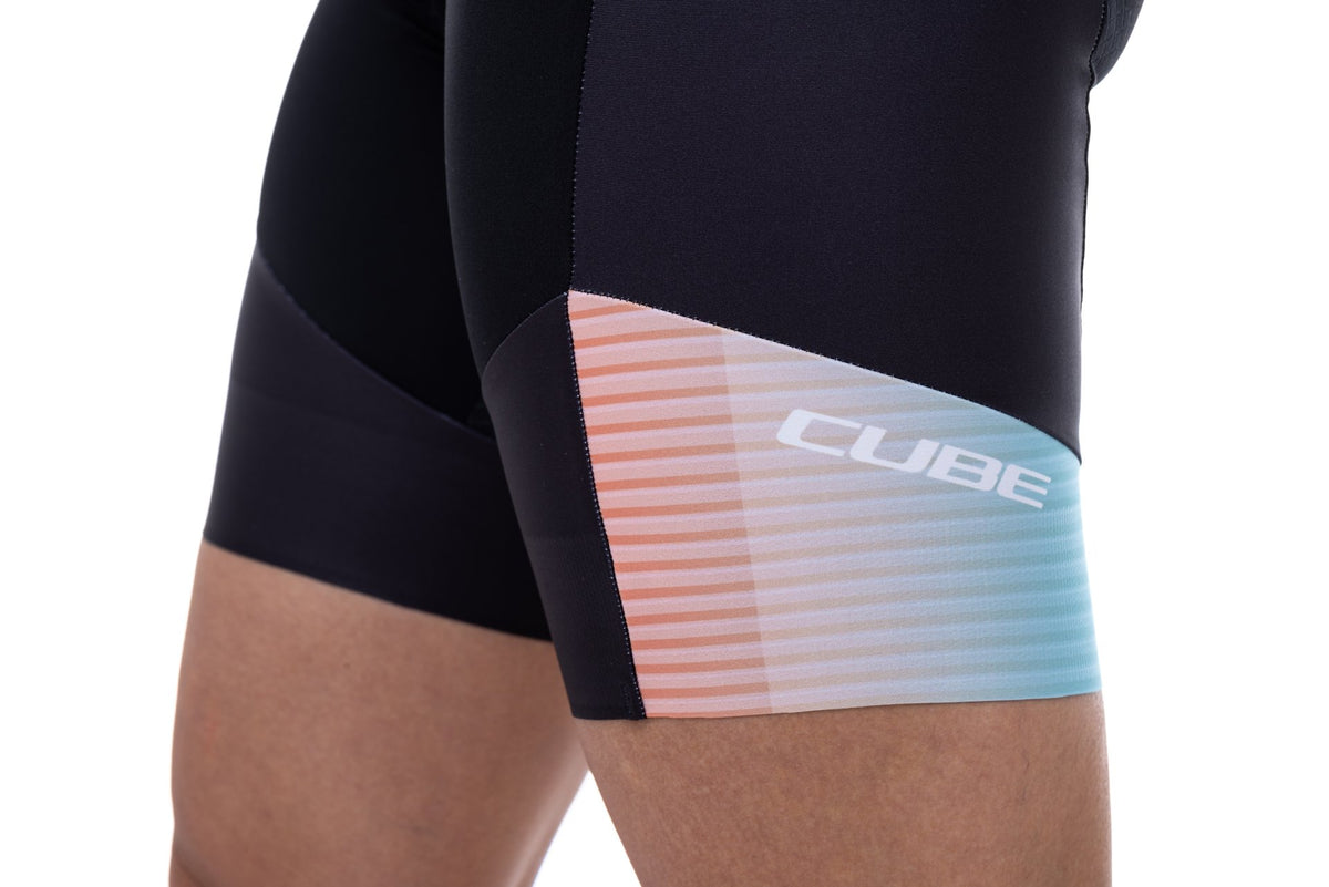 Pantaloni CUBE Teamline WS Bib Shorts Pro Black/White