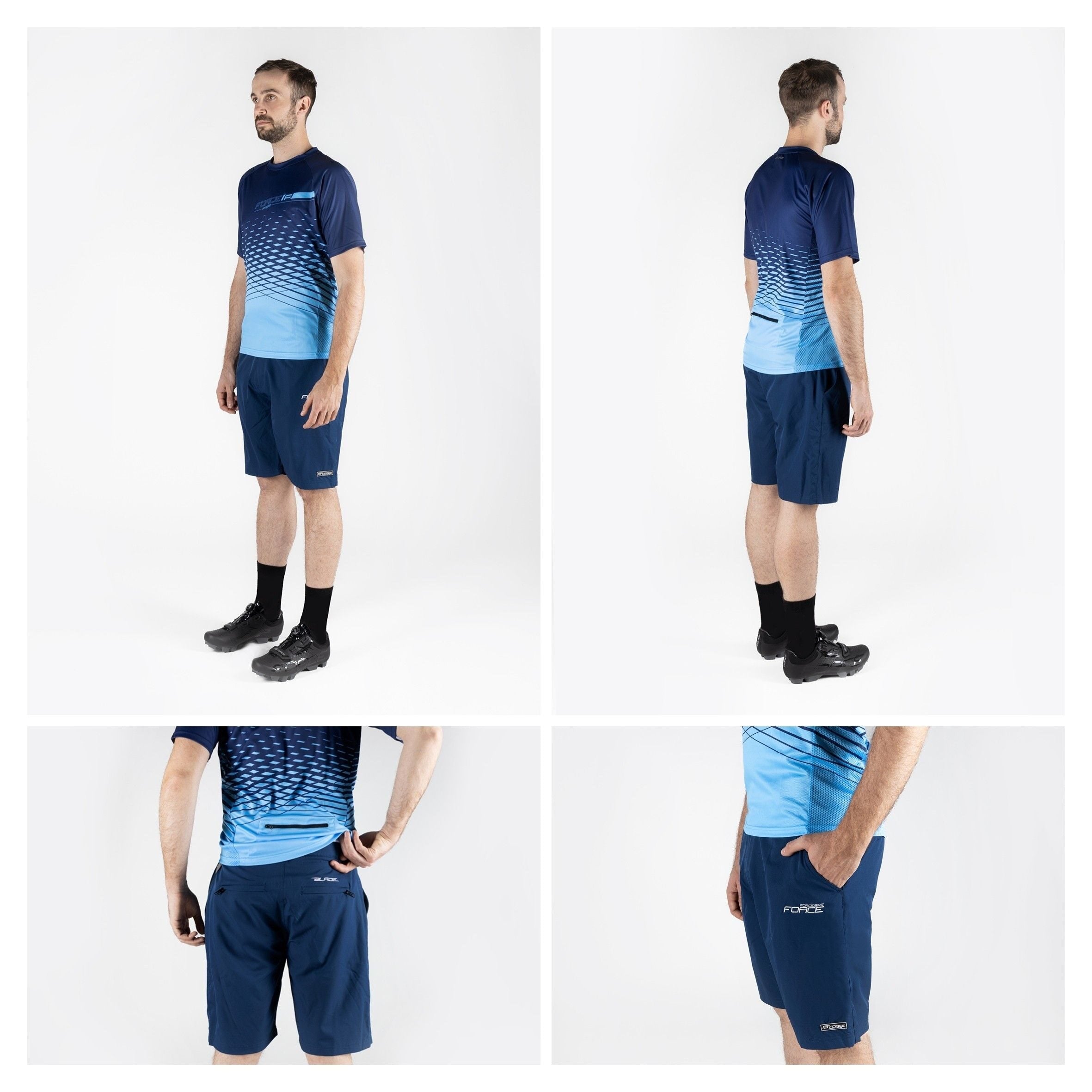 pantaloni force blade mtb cu sub pantaloni cu bazon navy xs 2