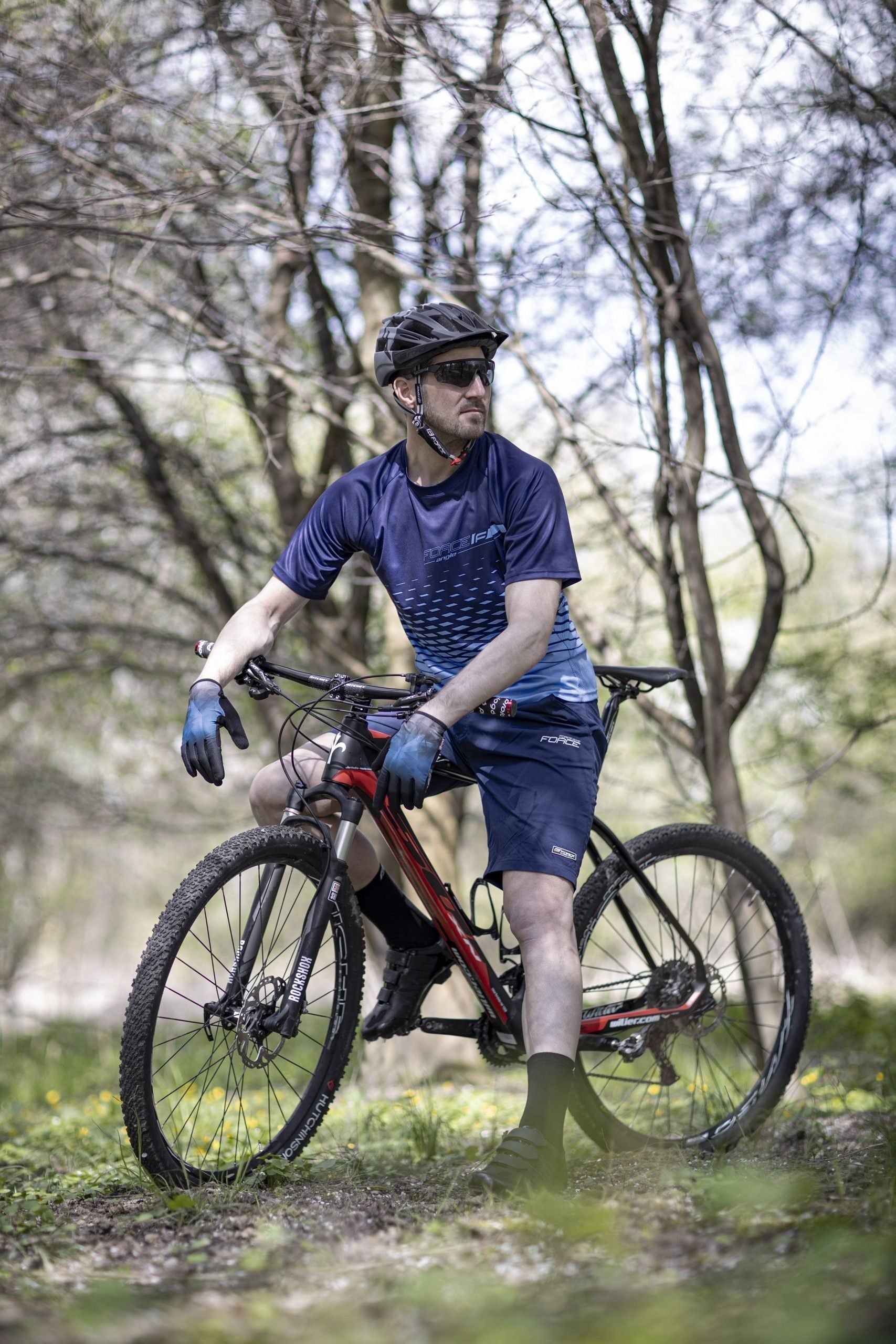pantaloni force blade mtb cu sub pantaloni cu bazon navy xs 5