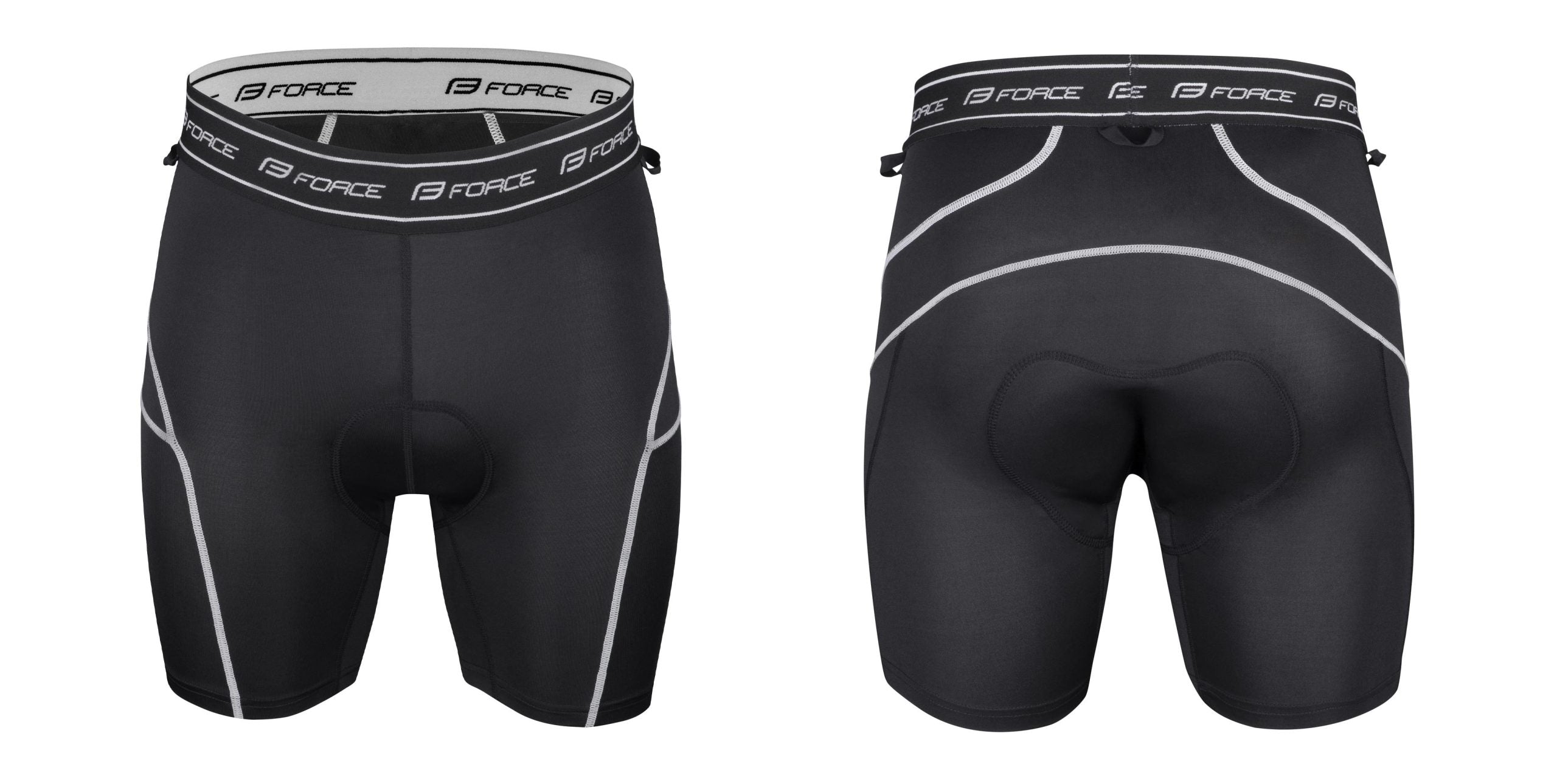 Pantaloni Force Blade MTB cu sub-pantaloni cu bazon Negru L